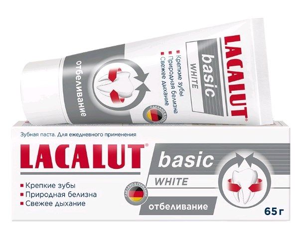Изображение товара Лакалют зубная паста Basic White Природная белизна 65г Лакалют зубная паста Basic White Природная белизна 65г фотография