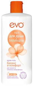 Крем-гель для душа и интимной гигиены Эво 2в1 баланс и комфорт 400мл