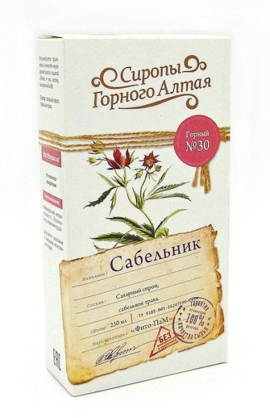 Изображение товара Сироп горный сабельник (трава) №30 Фито-пам 250мл Сироп горный сабельник (трава) №30 Фито-пам 250мл фотография