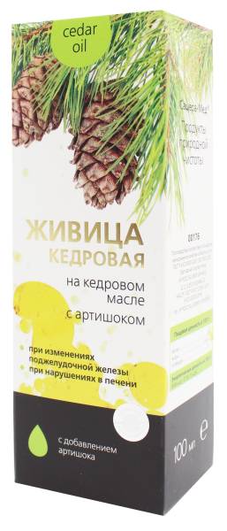 Изображение товара Живица на кедровом масле с артишоком, 100 мл Живица на кедровом масле с артишоком, 100 мл фотография