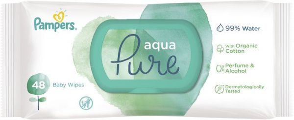 Изображение товара Памперс салфетки влажные детские Aqua Pure 48шт Памперс салфетки влажные детские Aqua Pure 48шт фотография